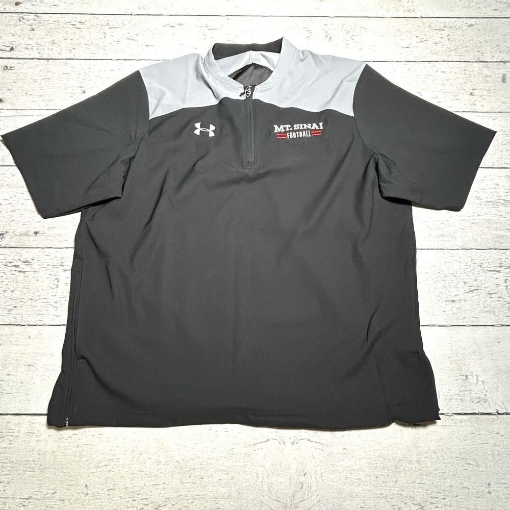Hurley Mt. Sinai Football Men's Black Quarter Zip Pullover. Size L. NWT